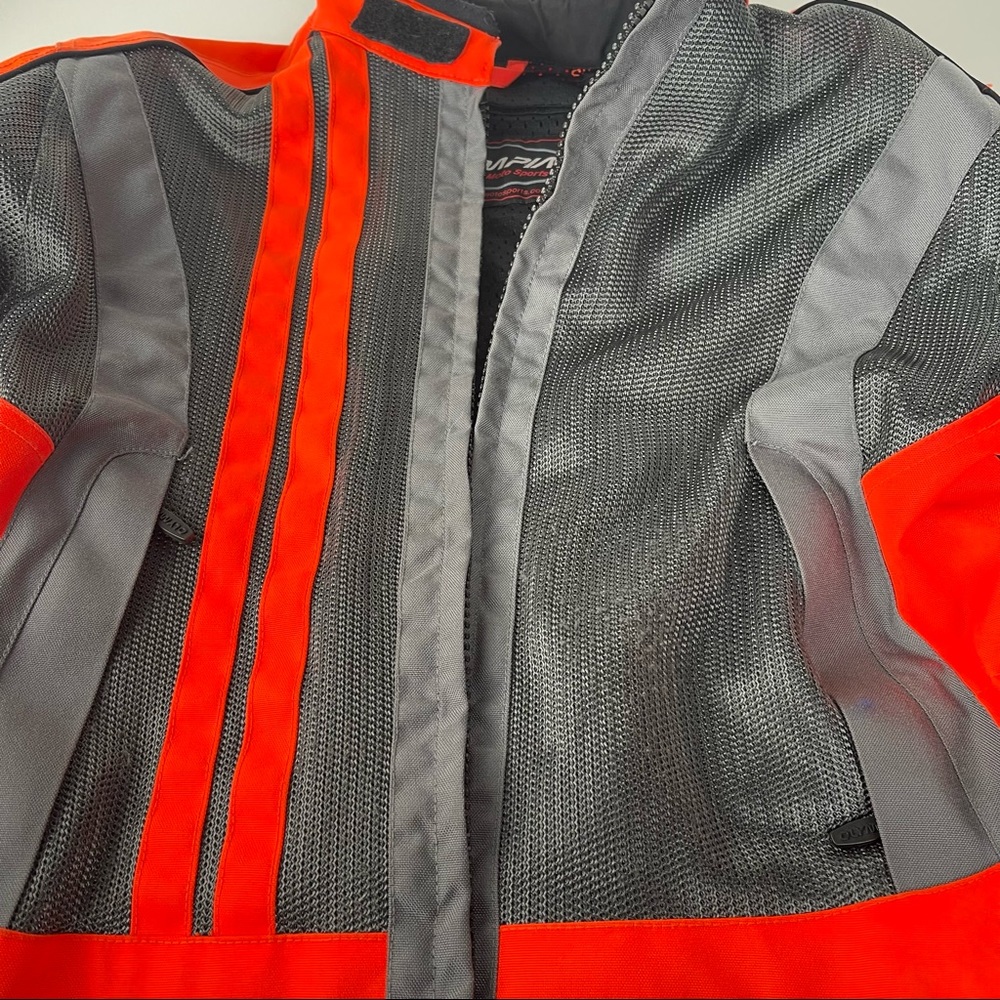 Olympia Moto Sports Motorcycle Protective Padded Jacket M Medium Orange. - Picture 4 of 13
